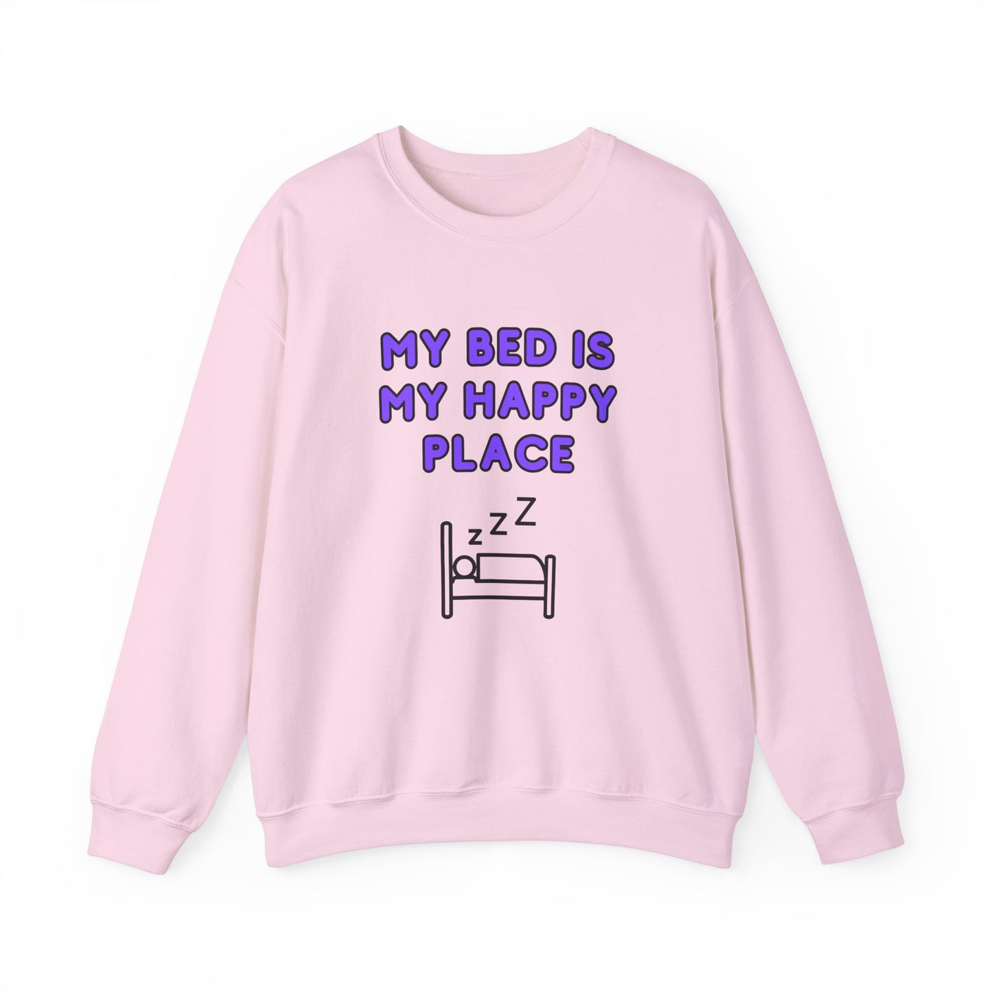 Unisex Heavy Blend™ Crewneck Sweatshirt "My bed is my happy place"