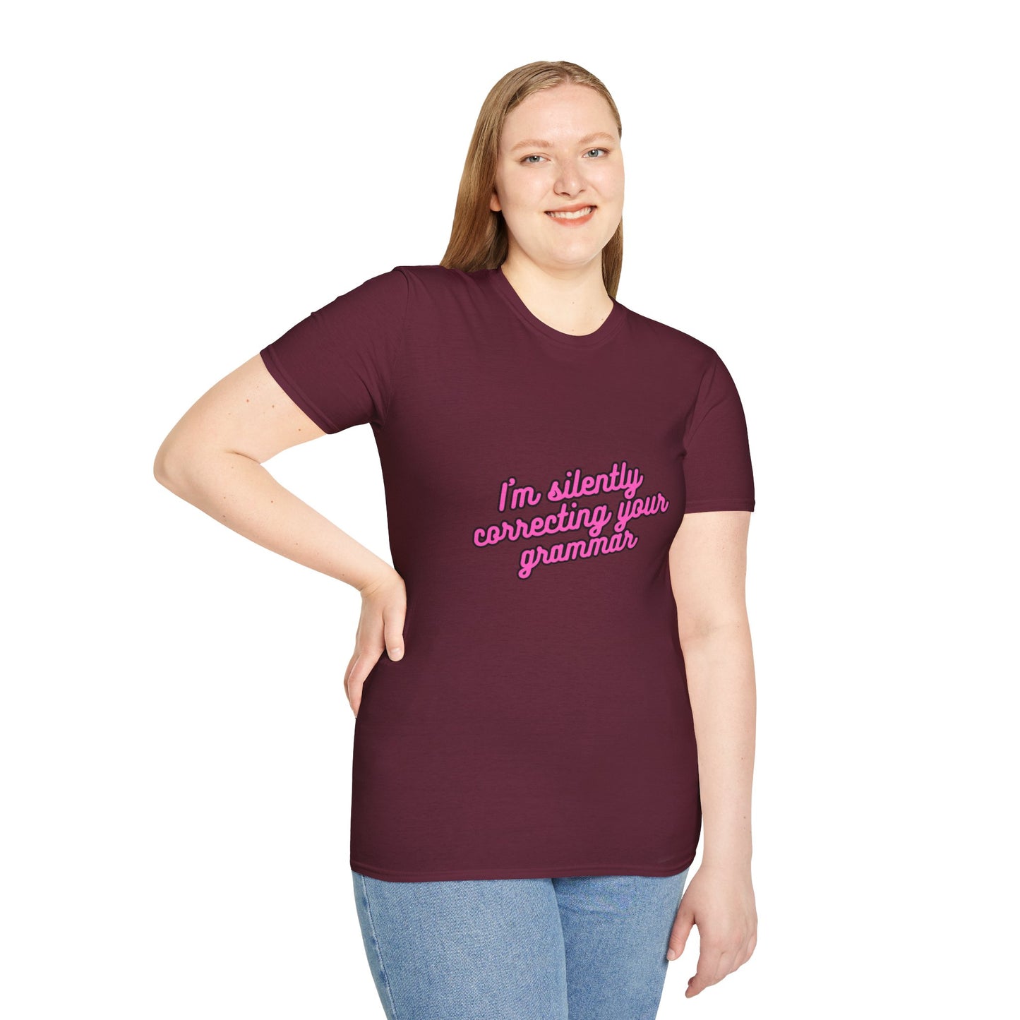 Unisex Softstyle T-Shirt "I'm silently correcting your grammar."