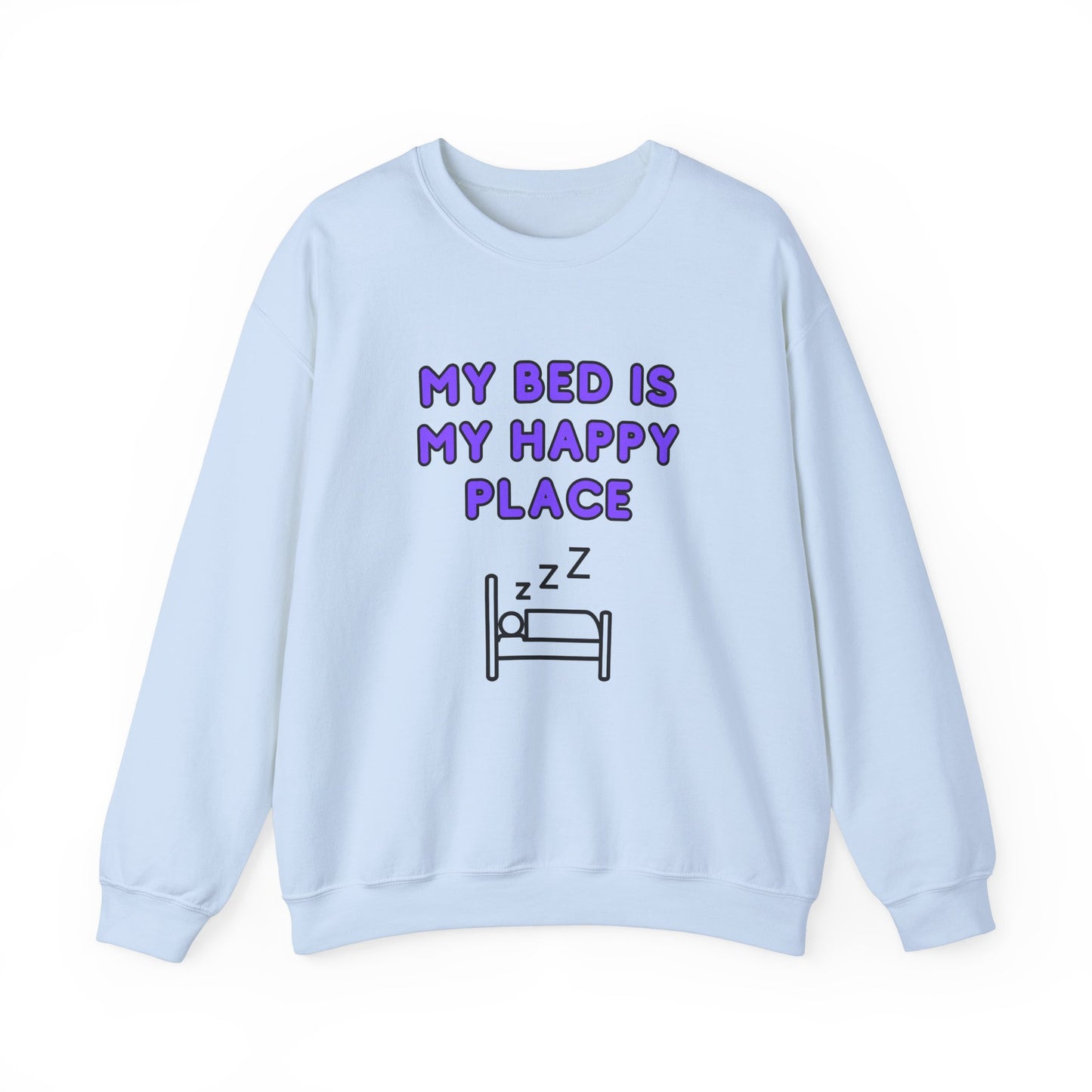 Unisex Heavy Blend™ Crewneck Sweatshirt "My bed is my happy place"