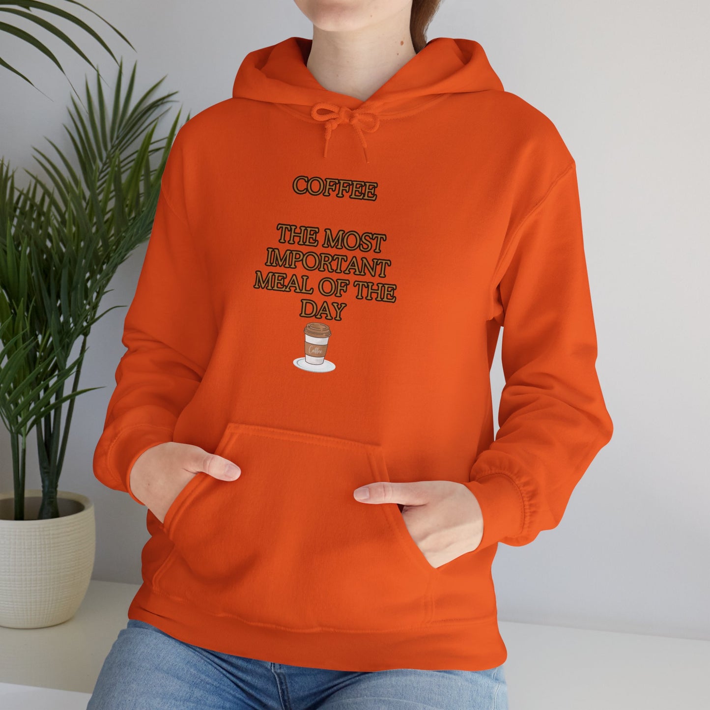 Unisex Heavy Blend™ Hooded Sweatshirt "Coffee: The most important meal of the day."