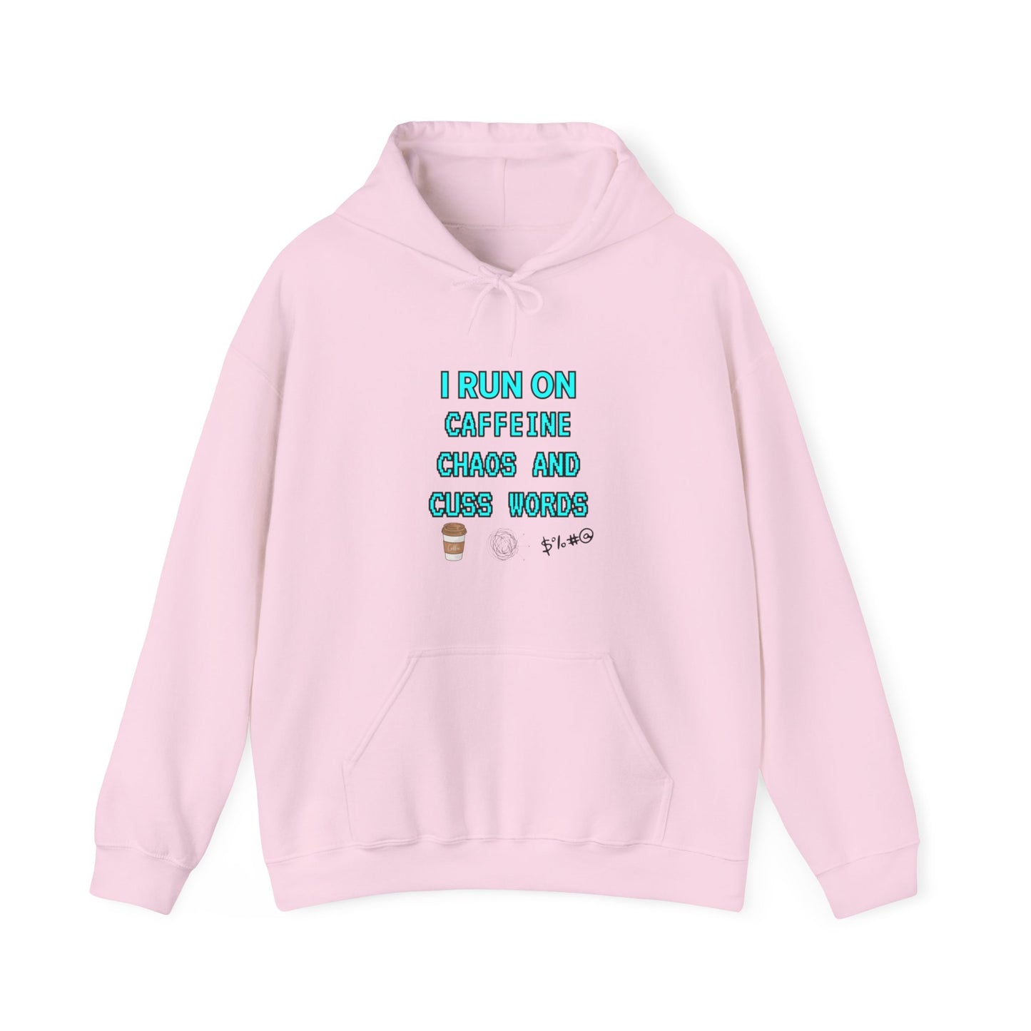 Unisex Heavy Blend™ Hooded Sweatshirt "I run on caffeine, chaos, and cuss words"