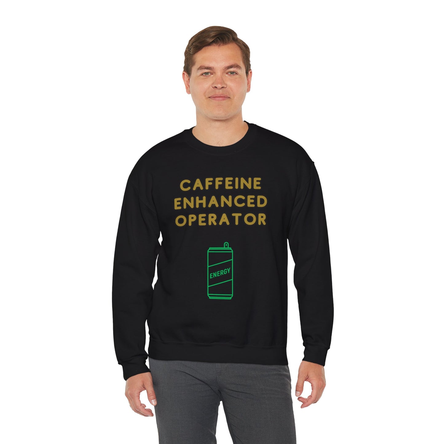 Unisex Heavy Blend™ Crewneck Sweatshirt "Caffeine-Enhanced Operator"