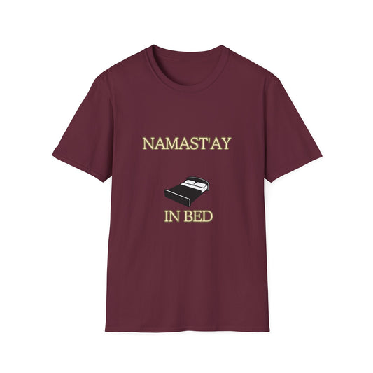 Unisex Softstyle T-Shirt "Namast'ay in bed"