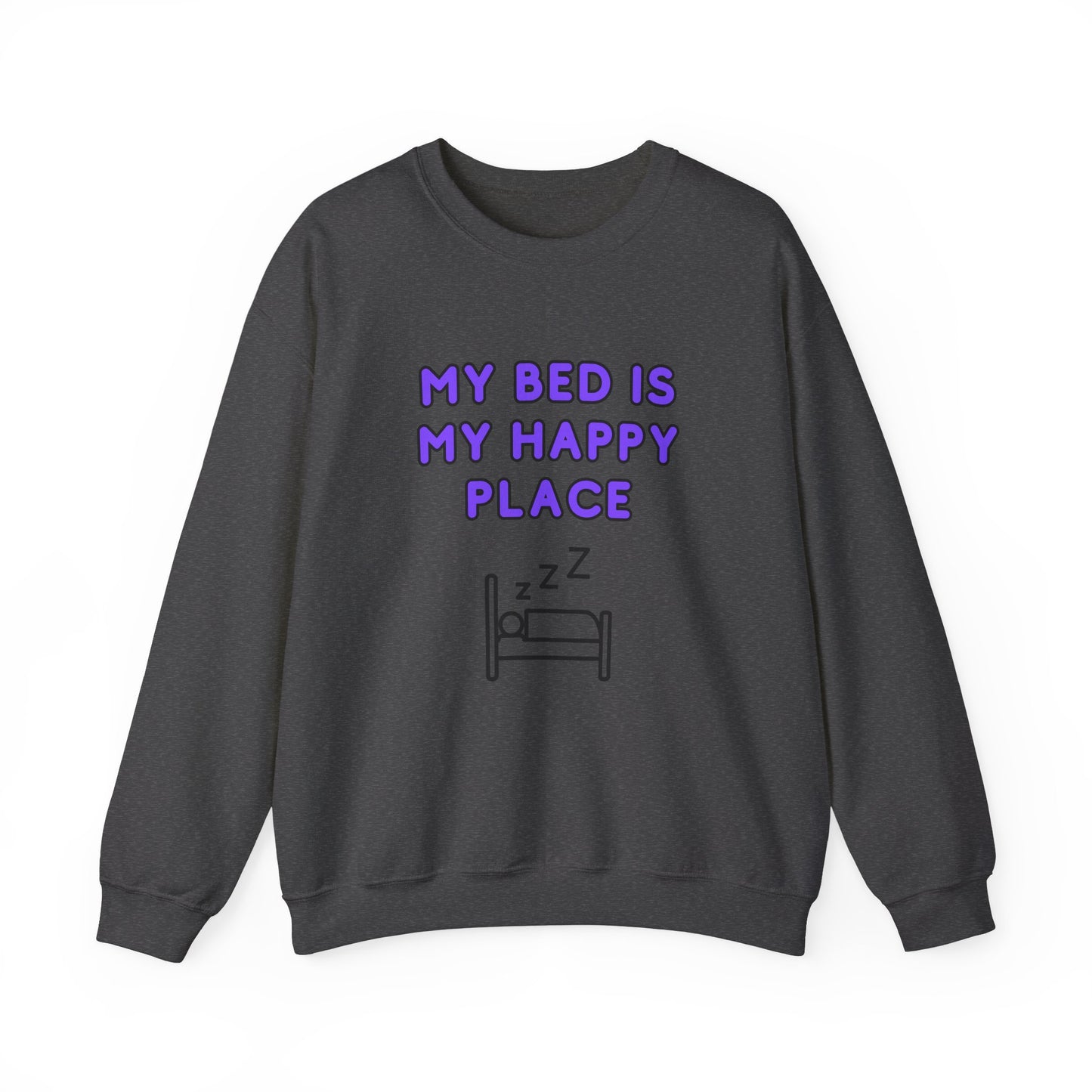 Unisex Heavy Blend™ Crewneck Sweatshirt "My bed is my happy place"