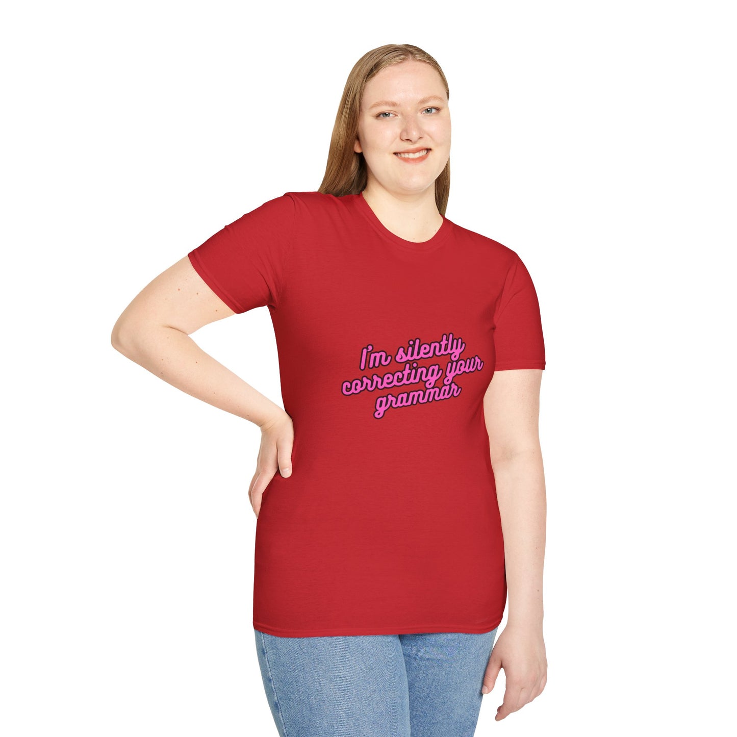 Unisex Softstyle T-Shirt "I'm silently correcting your grammar."