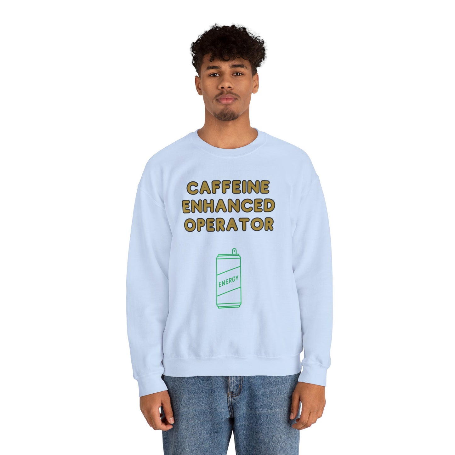 Unisex Heavy Blend™ Crewneck Sweatshirt "Caffeine-Enhanced Operator"