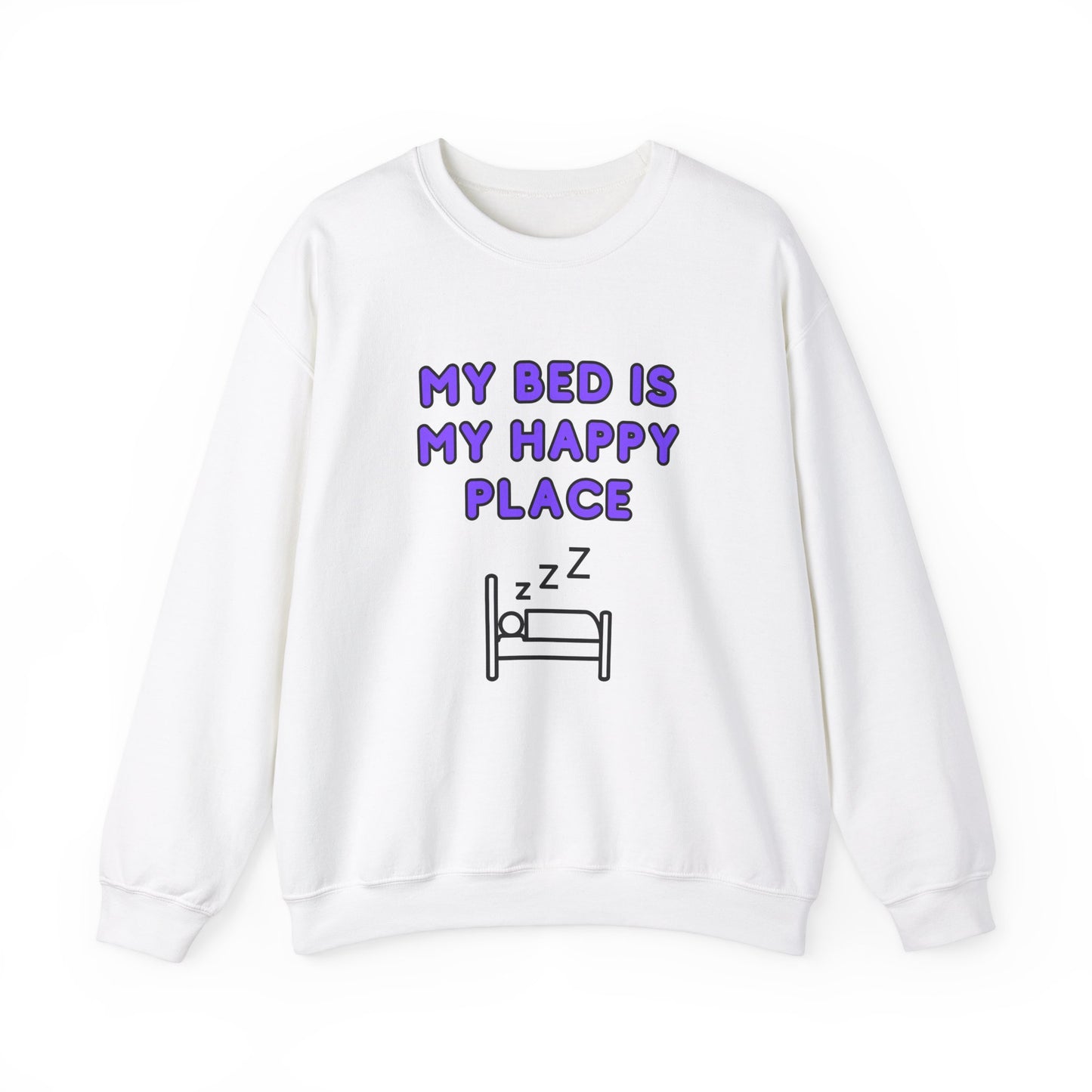 Unisex Heavy Blend™ Crewneck Sweatshirt "My bed is my happy place"