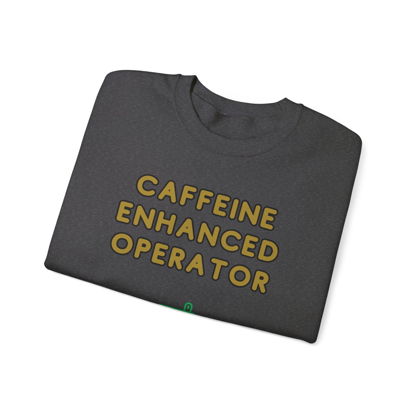 Unisex Heavy Blend™ Crewneck Sweatshirt "Caffeine-Enhanced Operator"