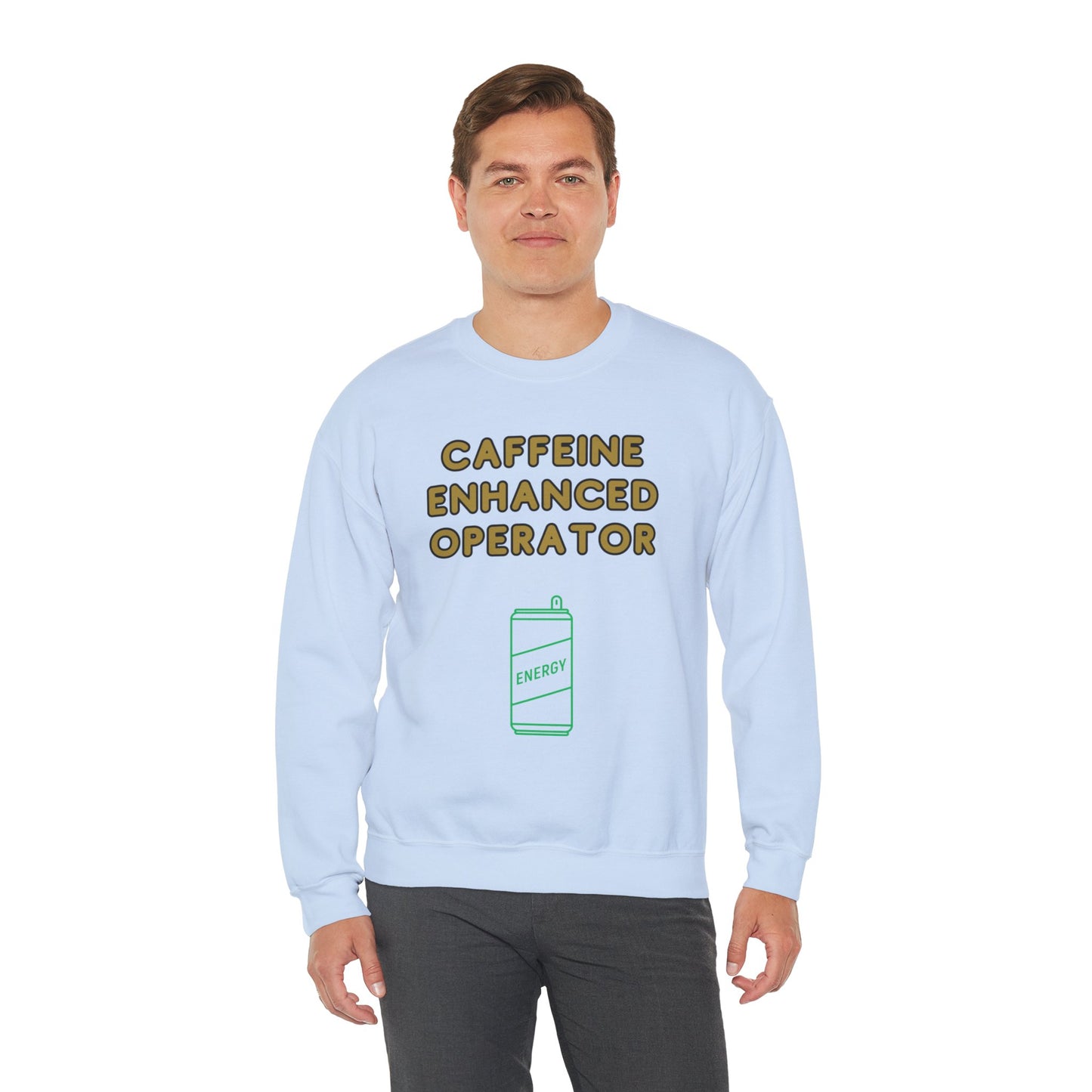 Unisex Heavy Blend™ Crewneck Sweatshirt "Caffeine-Enhanced Operator"