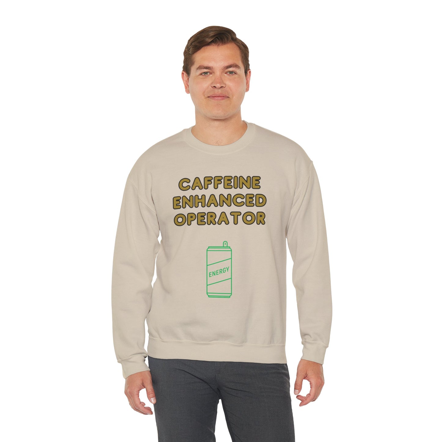 Unisex Heavy Blend™ Crewneck Sweatshirt "Caffeine-Enhanced Operator"