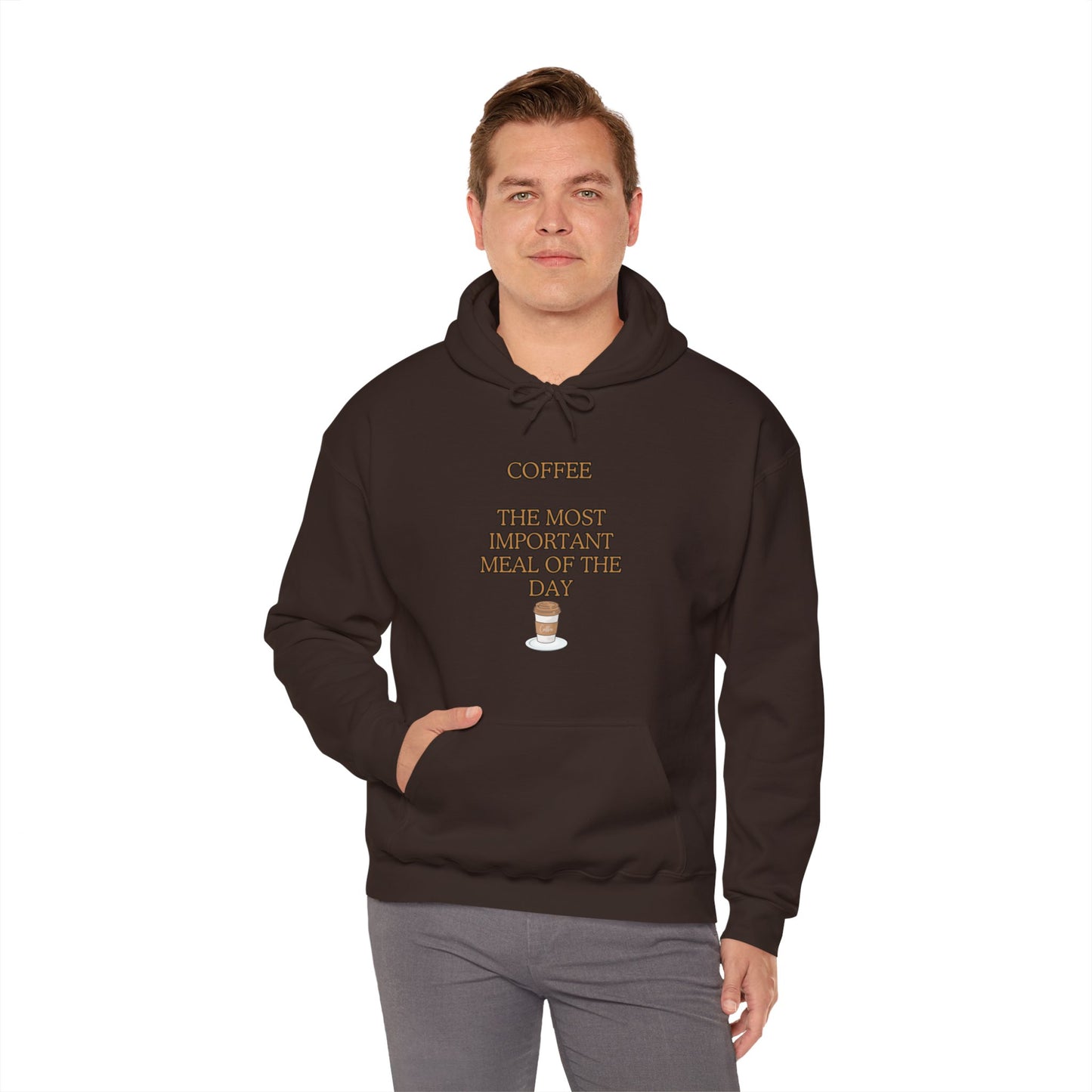 Unisex Heavy Blend™ Hooded Sweatshirt "Coffee: The most important meal of the day."