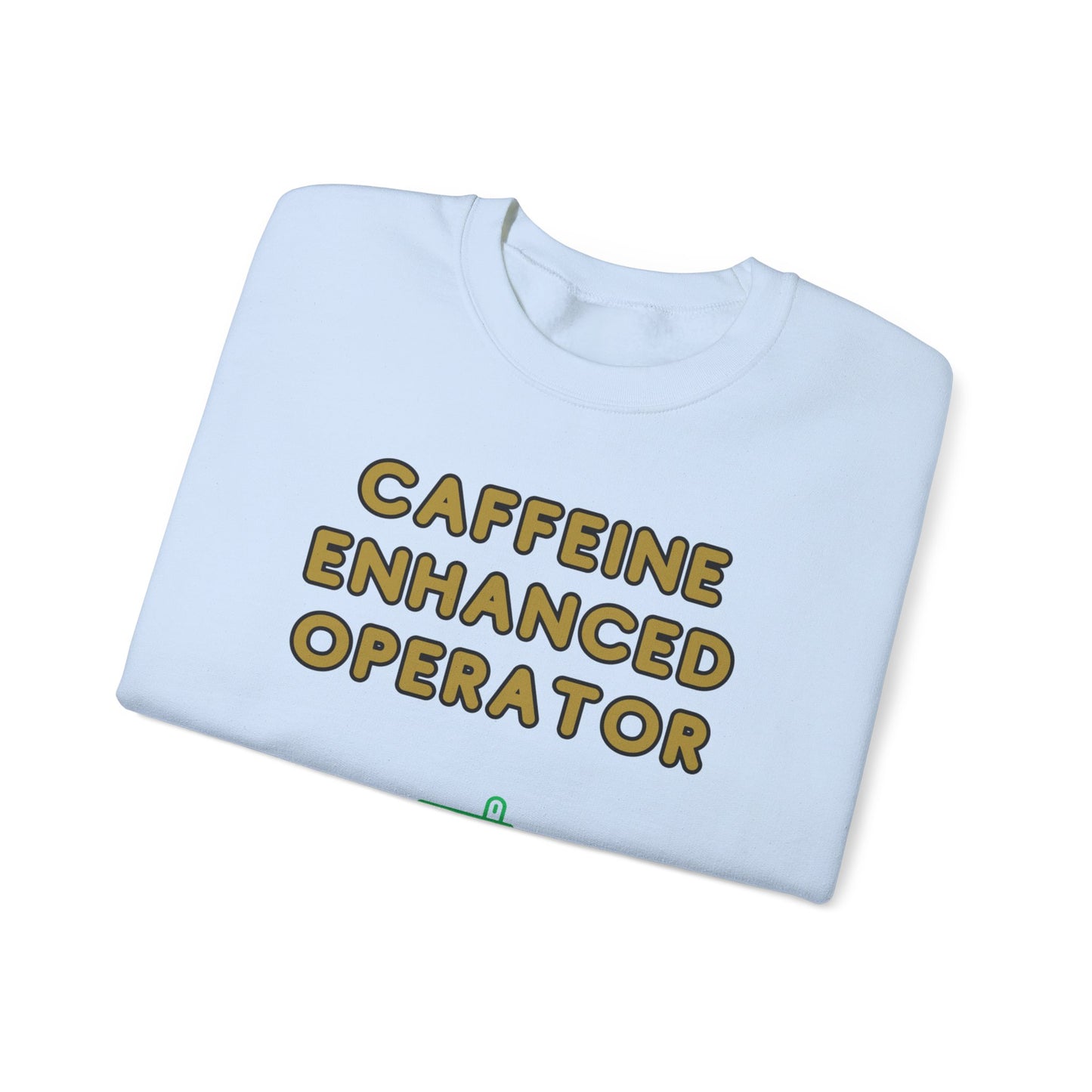 Unisex Heavy Blend™ Crewneck Sweatshirt "Caffeine-Enhanced Operator"