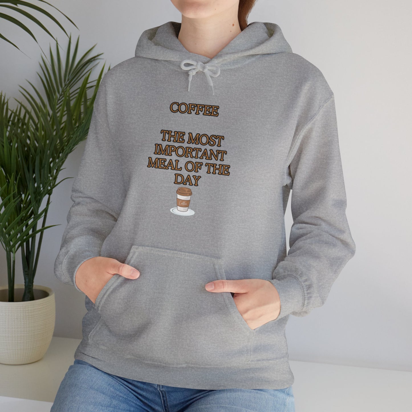 Unisex Heavy Blend™ Hooded Sweatshirt "Coffee: The most important meal of the day."