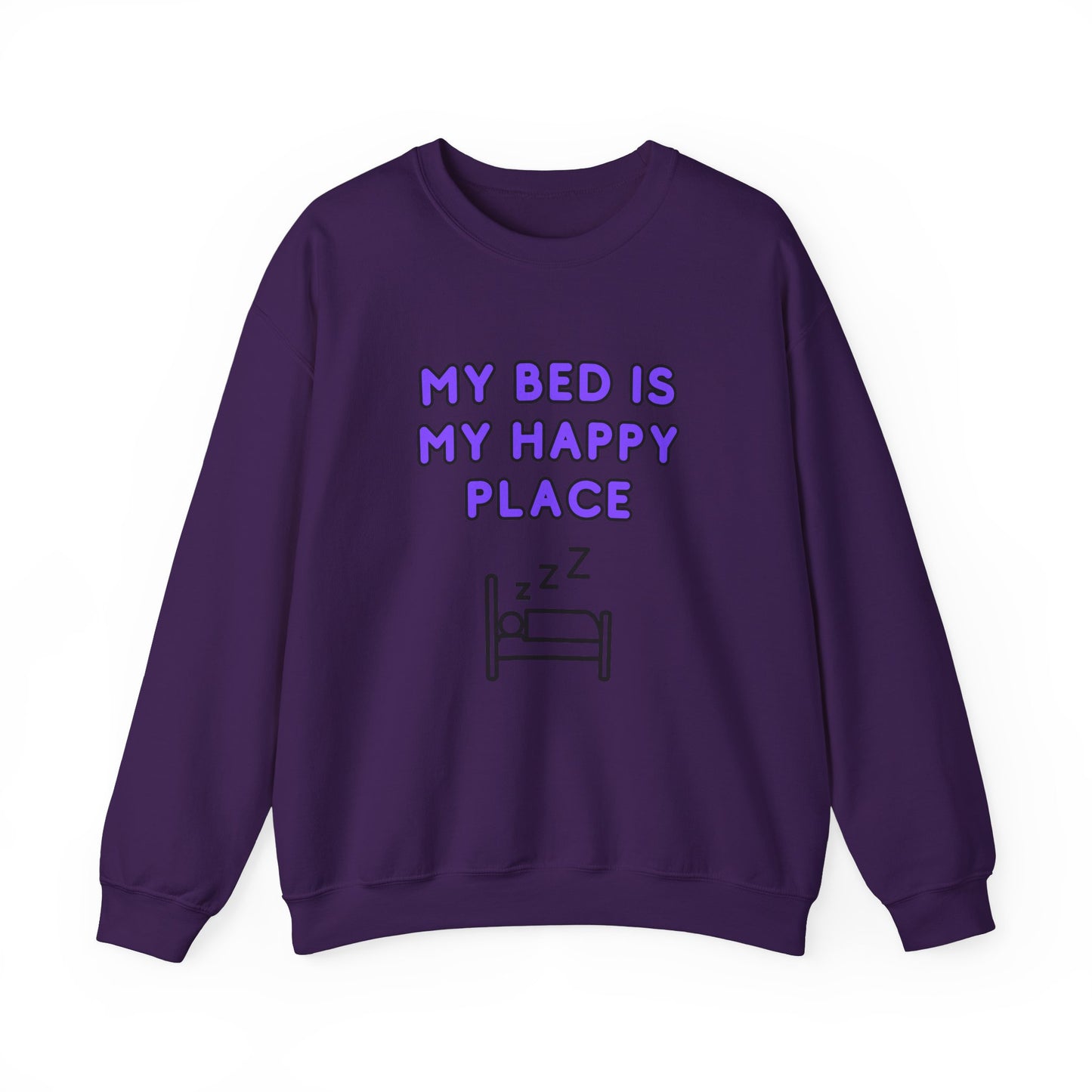 Unisex Heavy Blend™ Crewneck Sweatshirt "My bed is my happy place"