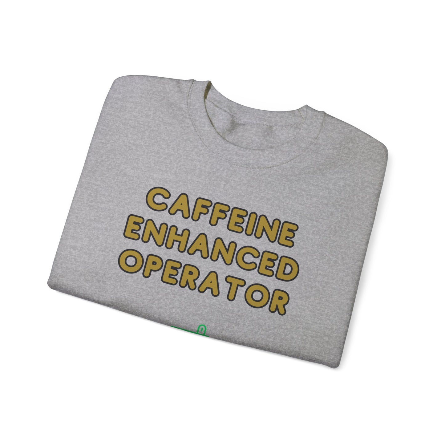 Unisex Heavy Blend™ Crewneck Sweatshirt "Caffeine-Enhanced Operator"