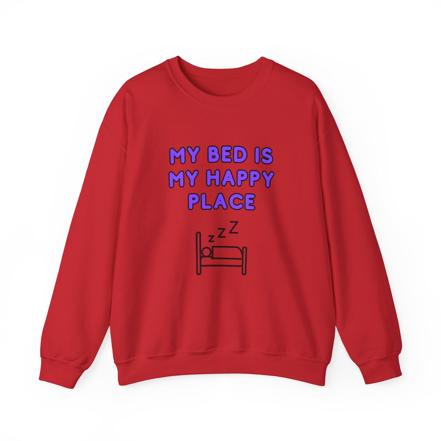 Unisex Heavy Blend™ Crewneck Sweatshirt "My bed is my happy place"