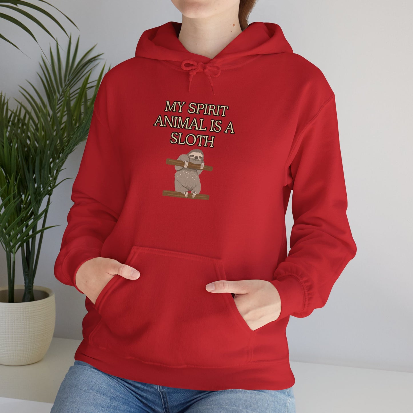 Unisex Heavy Blend™ Hooded Sweatshirt "My spirit animal is a sloth."