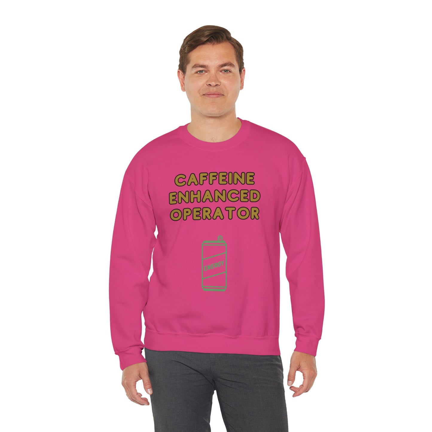 Unisex Heavy Blend™ Crewneck Sweatshirt "Caffeine-Enhanced Operator"