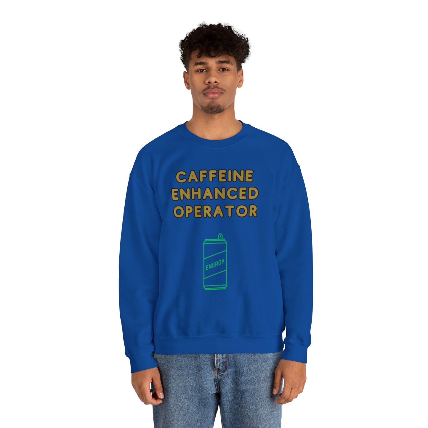 Unisex Heavy Blend™ Crewneck Sweatshirt "Caffeine-Enhanced Operator"