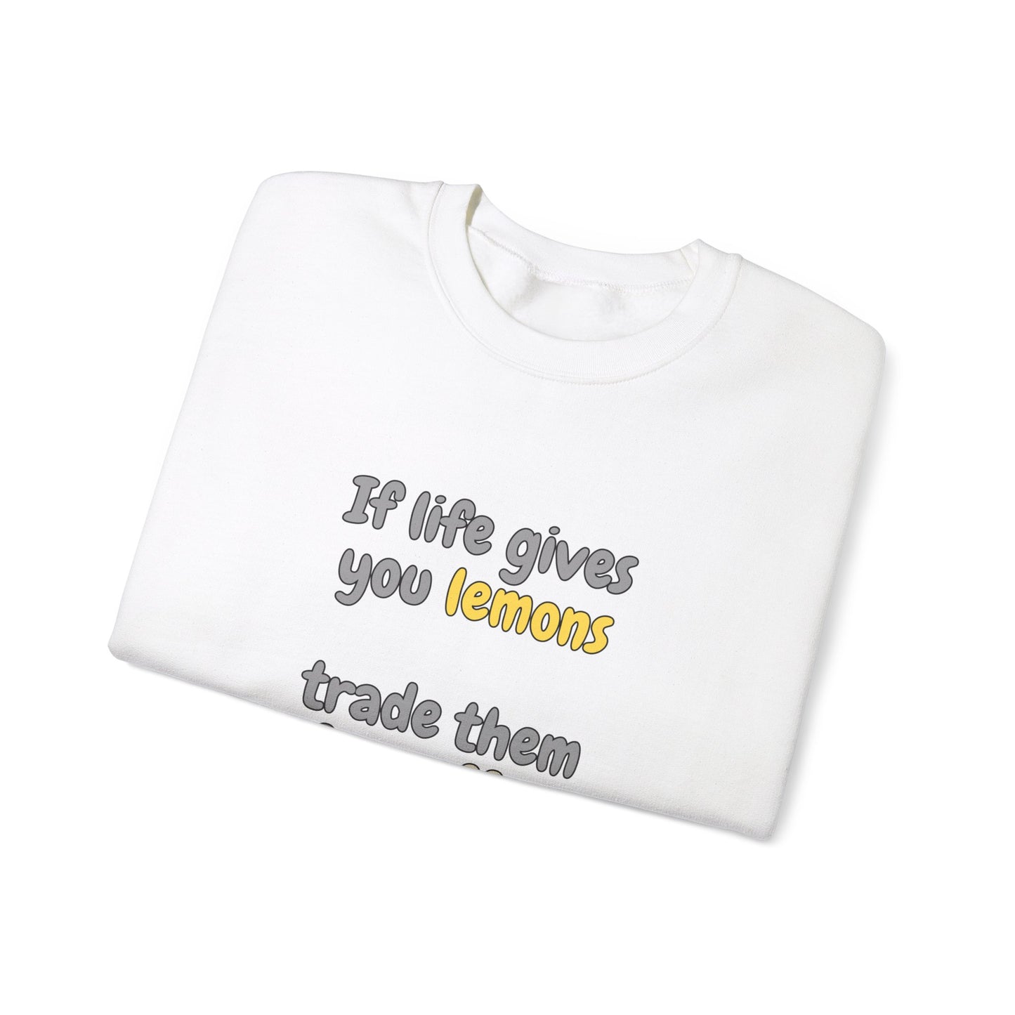 Unisex Heavy Blend™ Crewneck Sweatshirt "If life gives you lemons trade them for coffee"