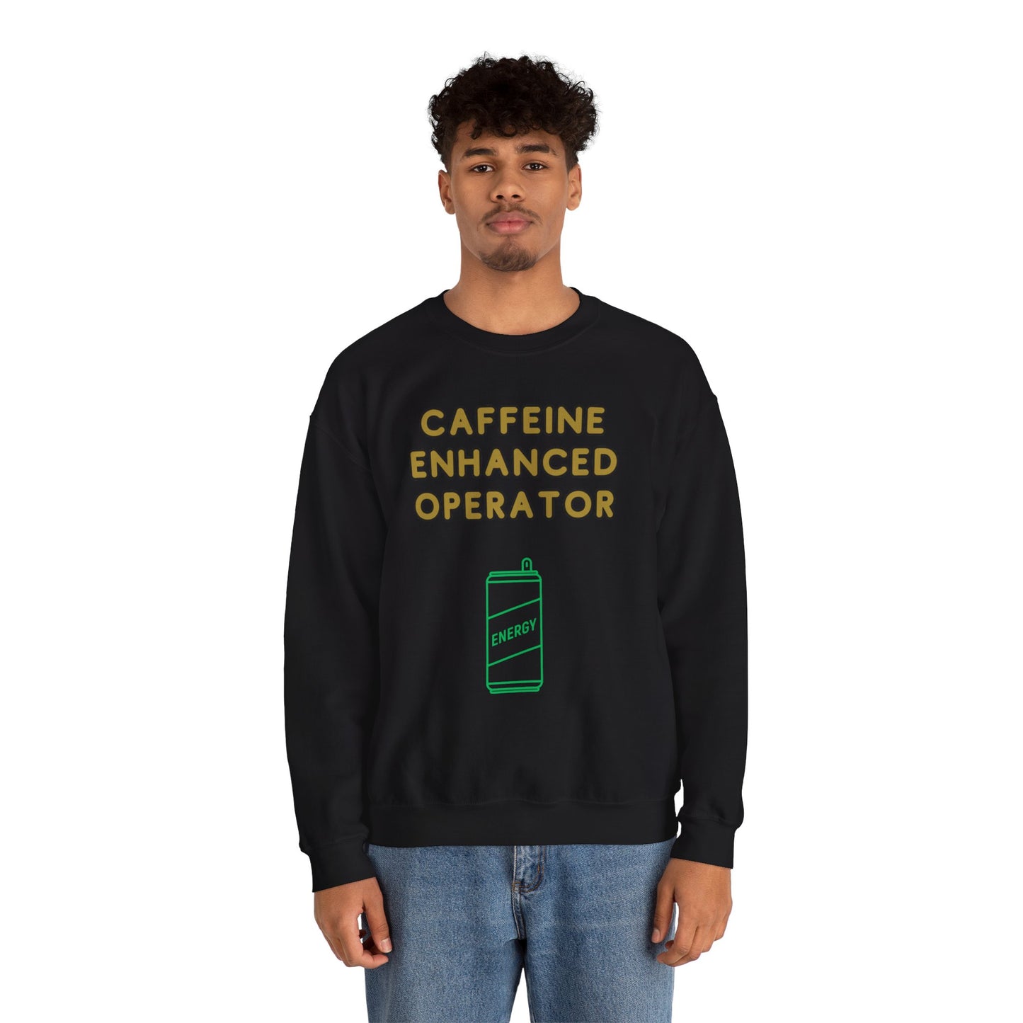 Unisex Heavy Blend™ Crewneck Sweatshirt "Caffeine-Enhanced Operator"