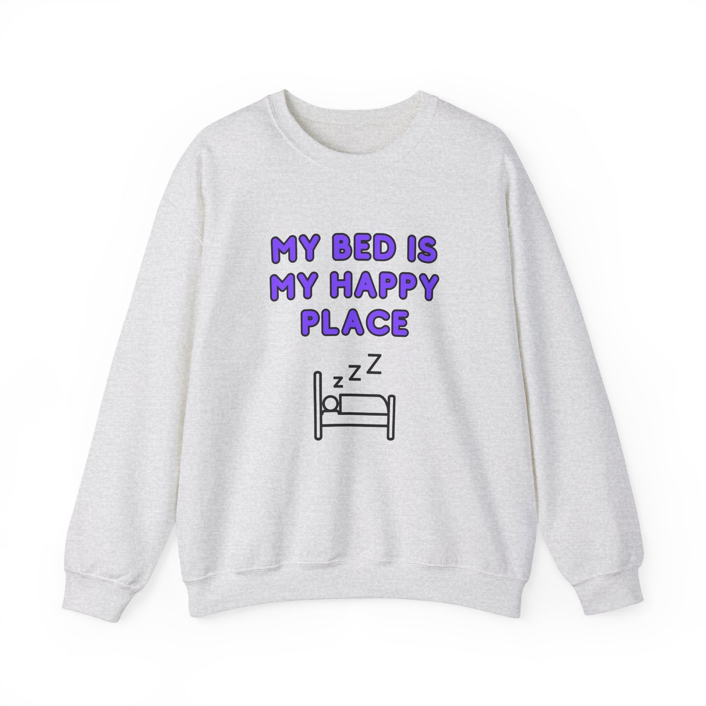 Unisex Heavy Blend™ Crewneck Sweatshirt "My bed is my happy place"