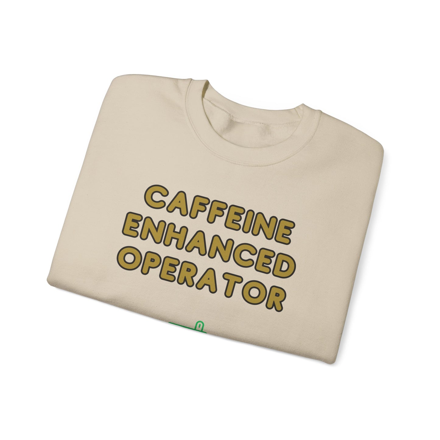 Unisex Heavy Blend™ Crewneck Sweatshirt "Caffeine-Enhanced Operator"