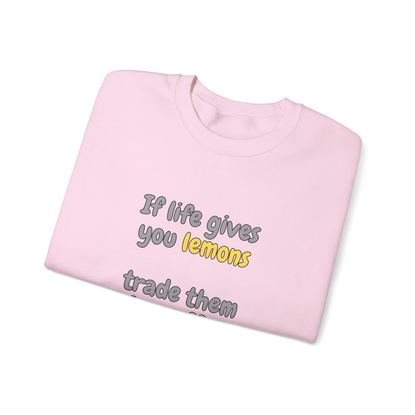 Unisex Heavy Blend™ Crewneck Sweatshirt "If life gives you lemons trade them for coffee"