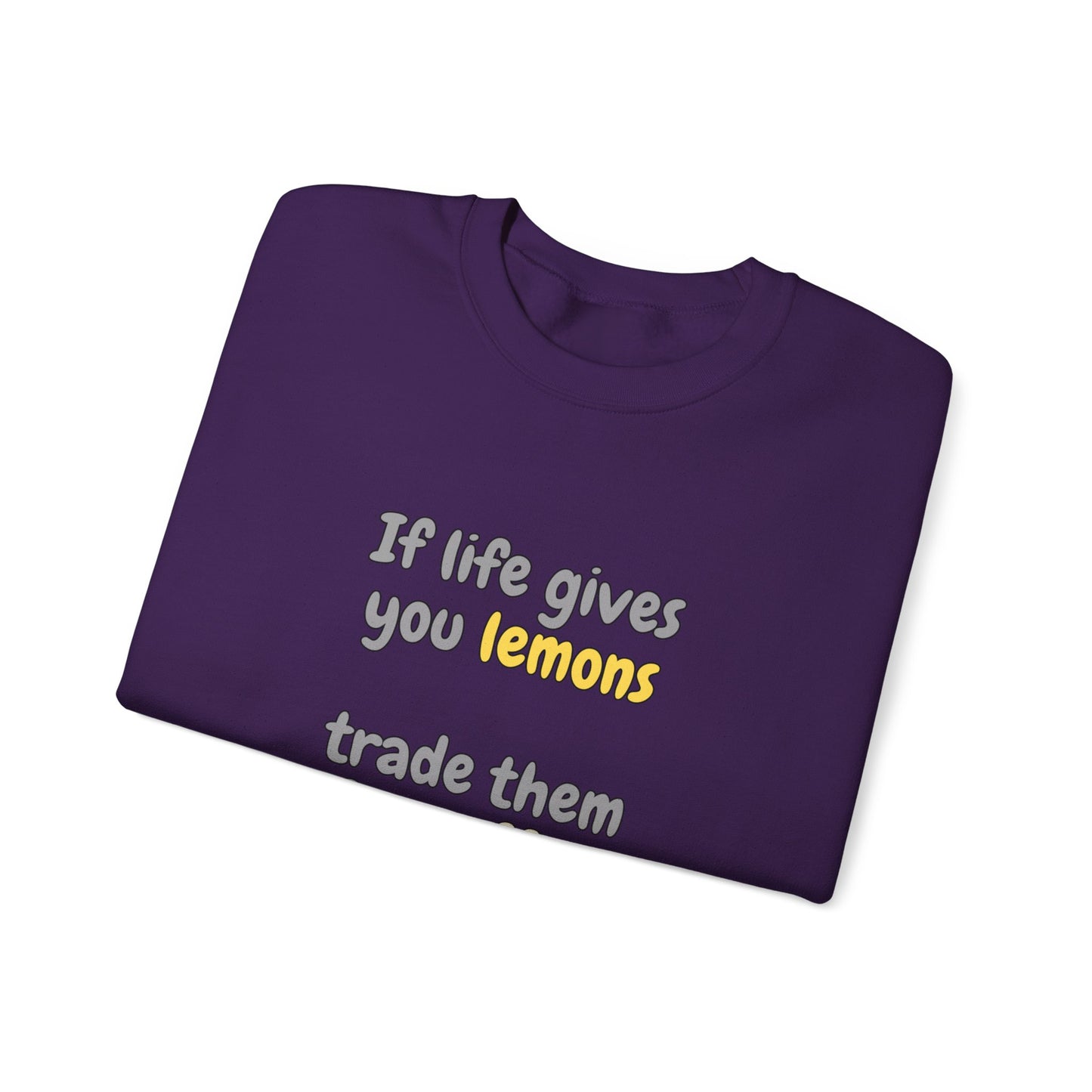 Unisex Heavy Blend™ Crewneck Sweatshirt "If life gives you lemons trade them for coffee"