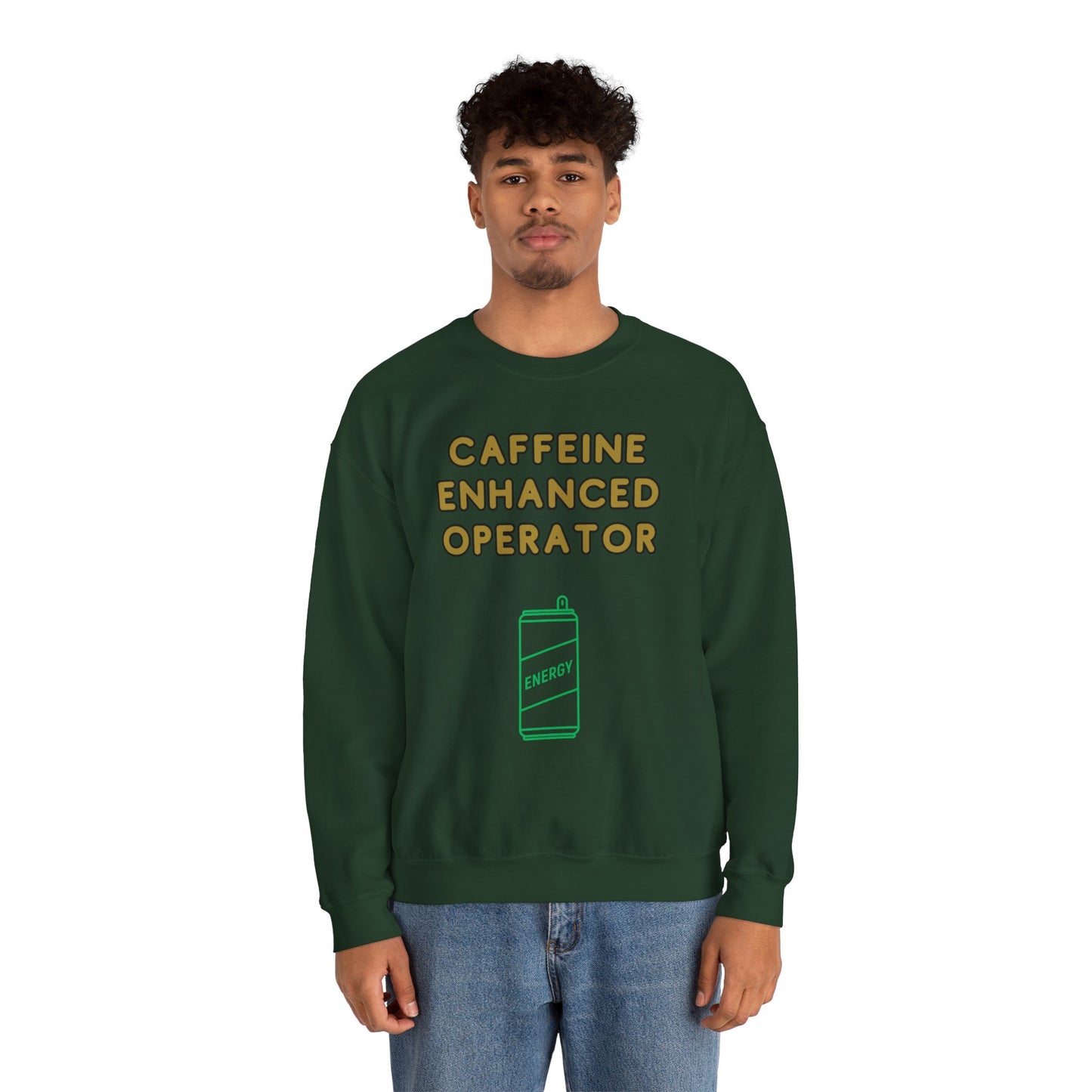 Unisex Heavy Blend™ Crewneck Sweatshirt "Caffeine-Enhanced Operator"