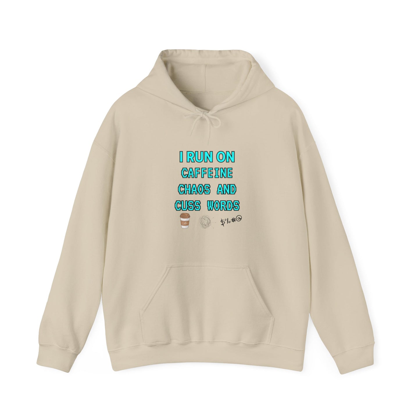 Unisex Heavy Blend™ Hooded Sweatshirt "I run on caffeine, chaos, and cuss words"