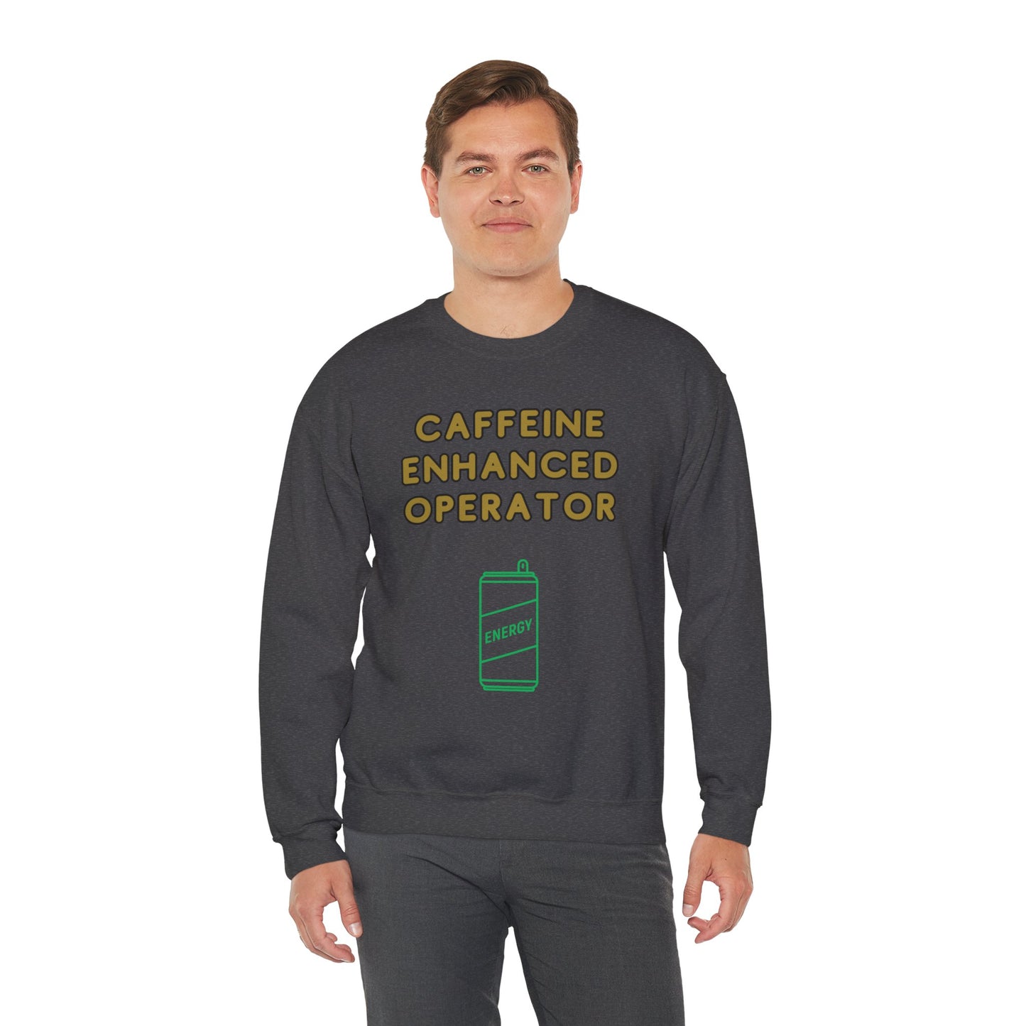 Unisex Heavy Blend™ Crewneck Sweatshirt "Caffeine-Enhanced Operator"