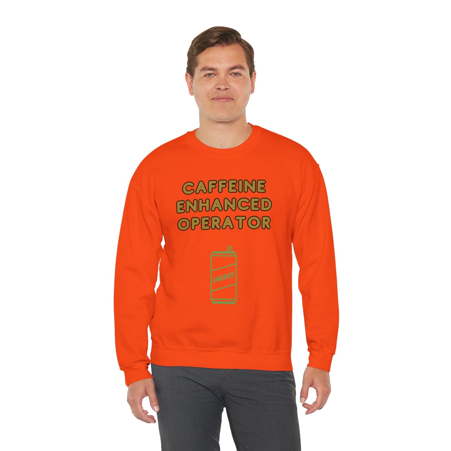 Unisex Heavy Blend™ Crewneck Sweatshirt "Caffeine-Enhanced Operator"