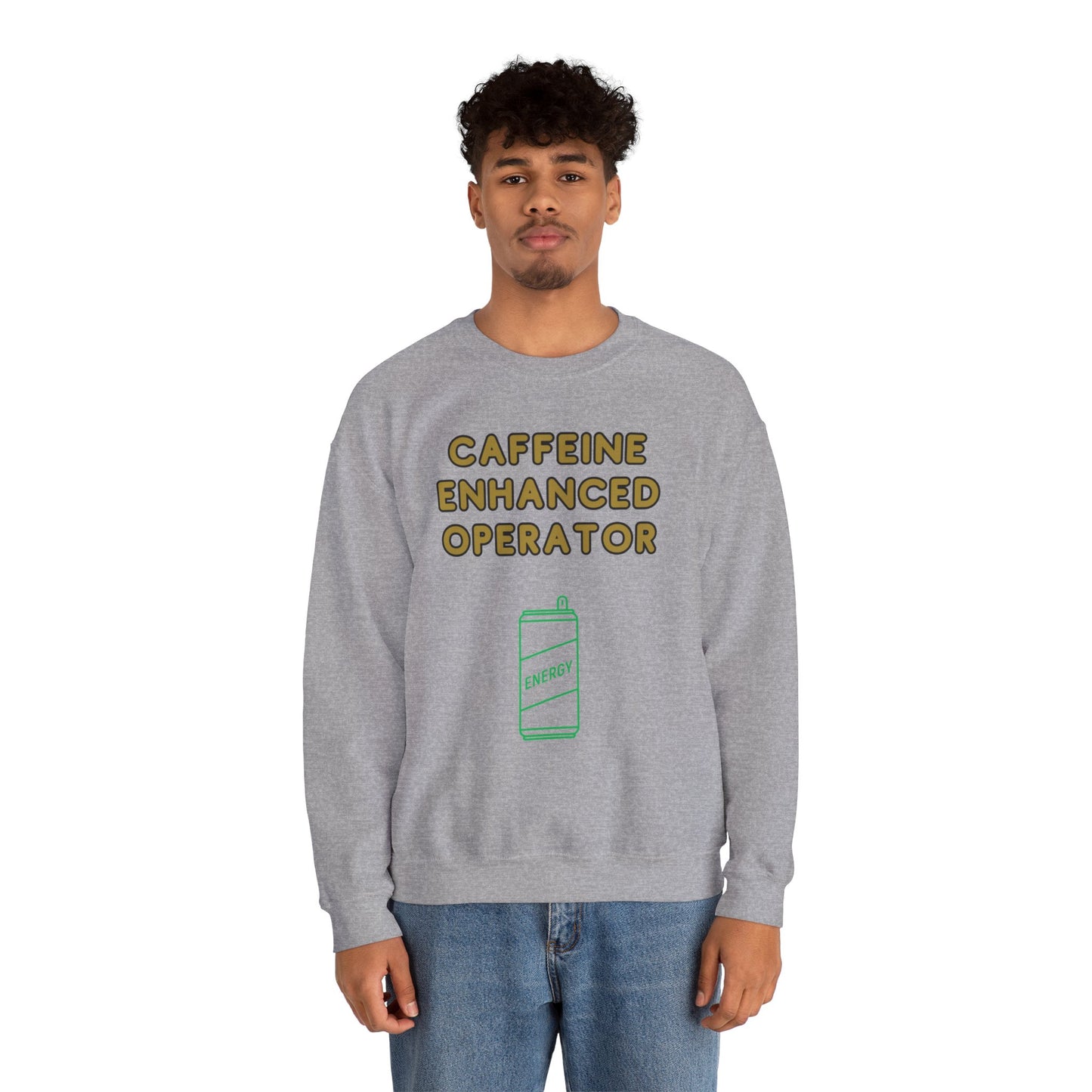 Unisex Heavy Blend™ Crewneck Sweatshirt "Caffeine-Enhanced Operator"