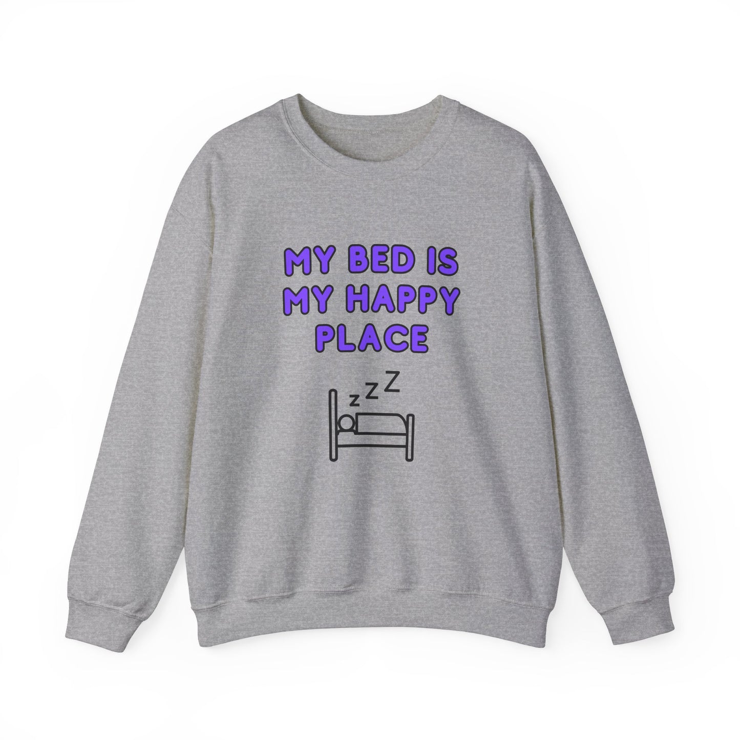 Unisex Heavy Blend™ Crewneck Sweatshirt "My bed is my happy place"