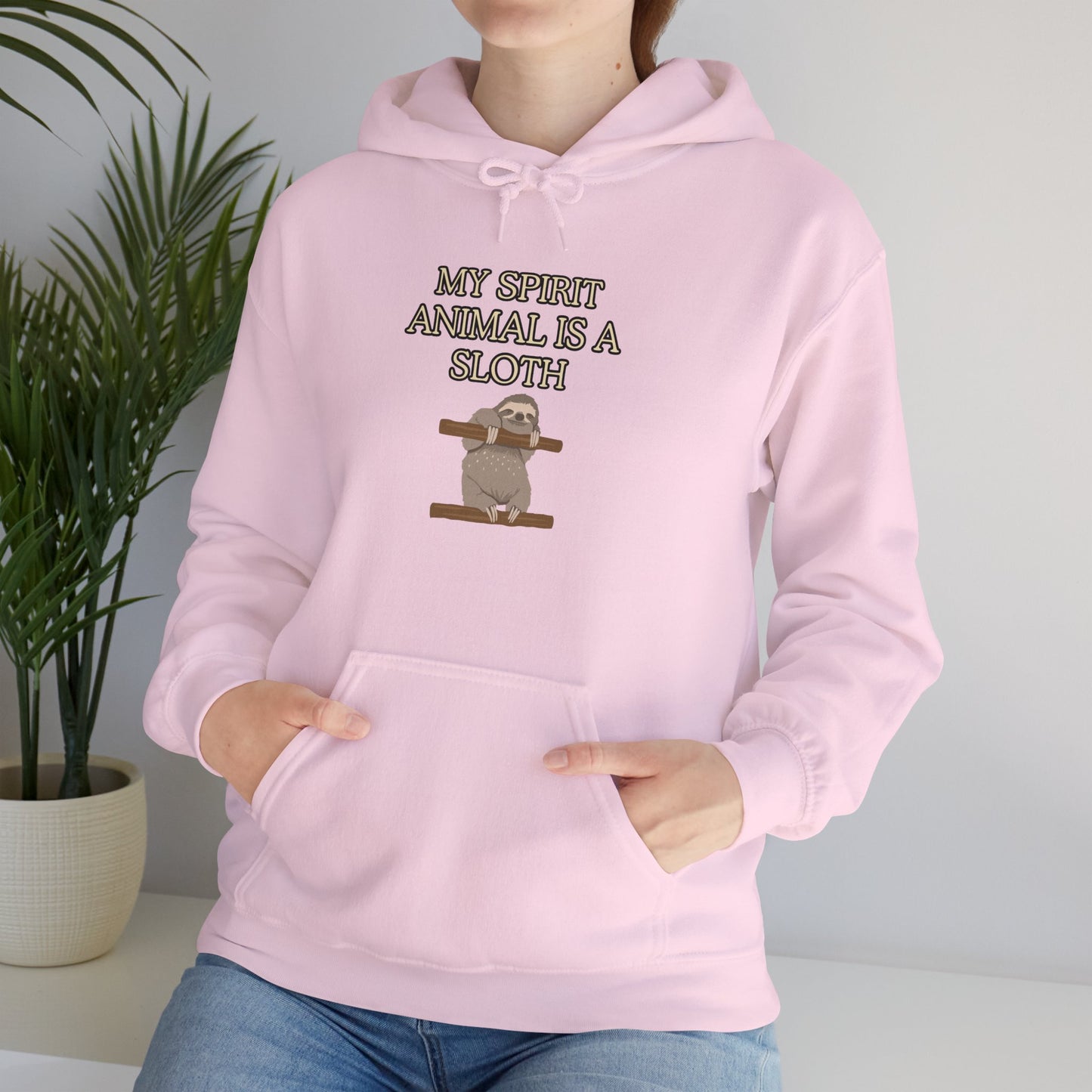 Unisex Heavy Blend™ Hooded Sweatshirt "My spirit animal is a sloth."