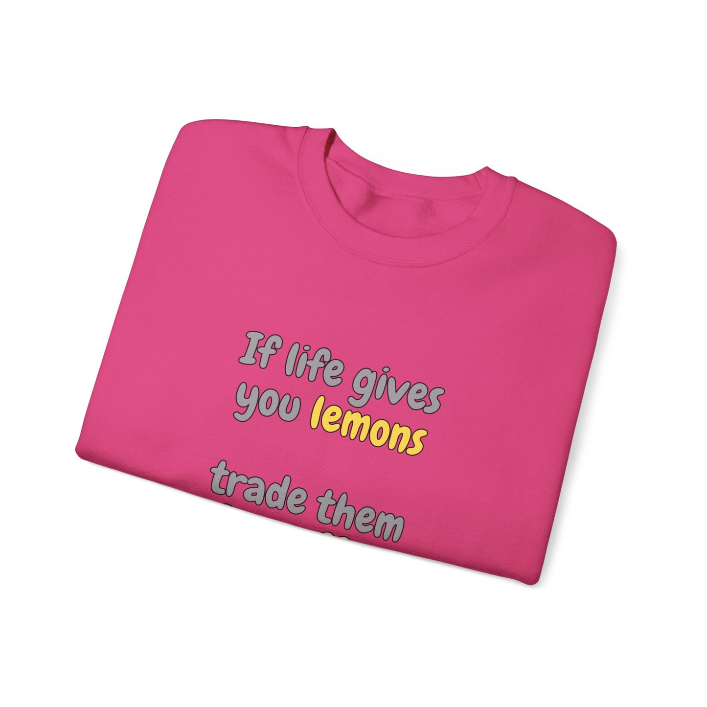 Unisex Heavy Blend™ Crewneck Sweatshirt "If life gives you lemons trade them for coffee"